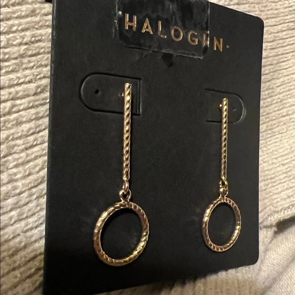 Nordstrom Twisted Circle Linear Drop Earrings